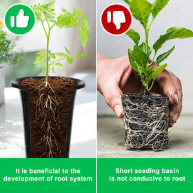 tchrules indoor-outdoor seedling pots for garden or greenhouse