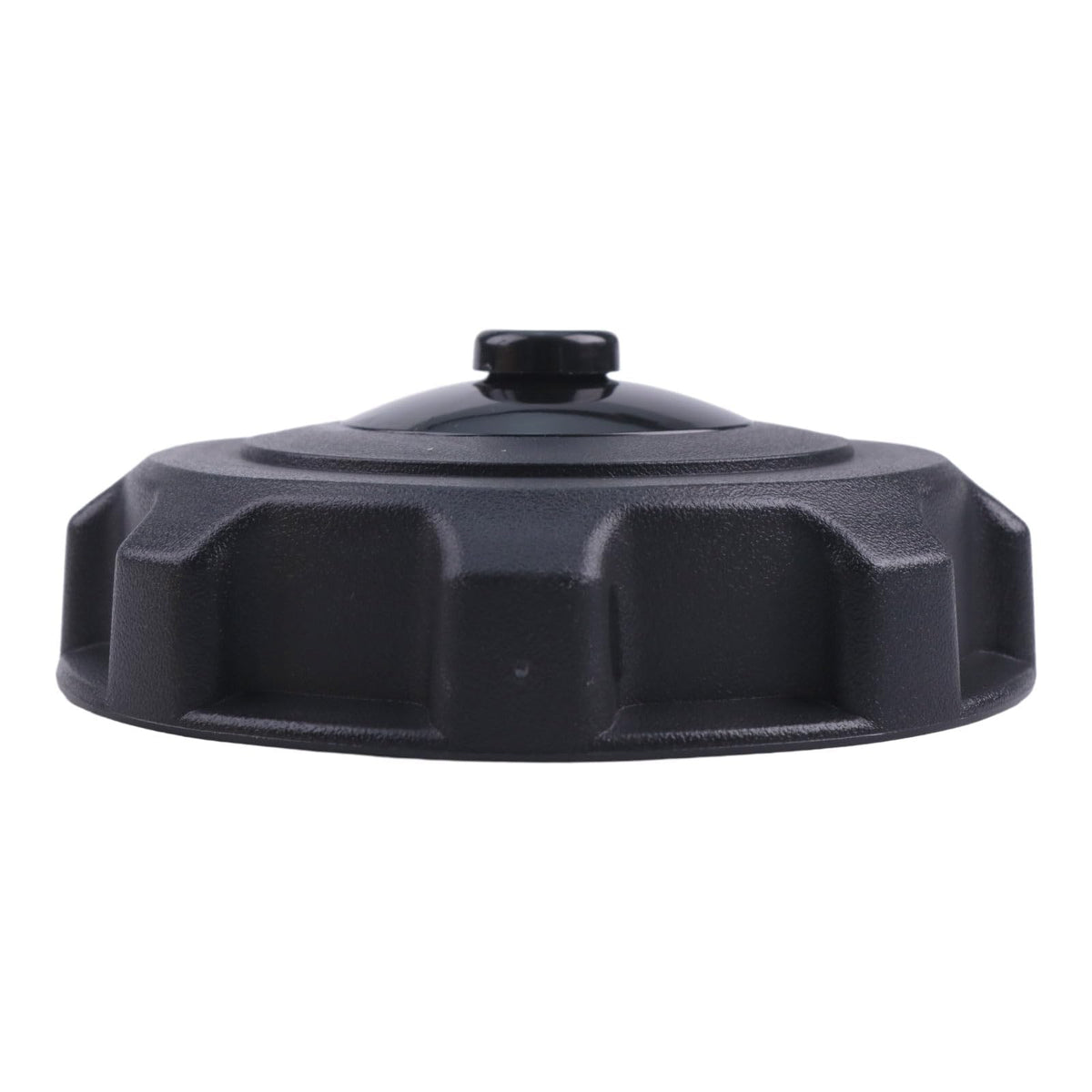 TCINDRR fuel cap top view showing grip-friendly design and fit.