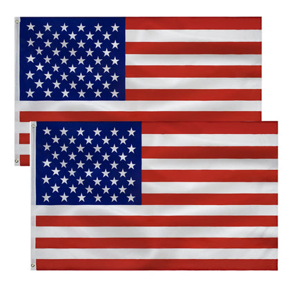 TCTOHZNG American flag 3x5ft outdoors, durable polyester for weather resilience.