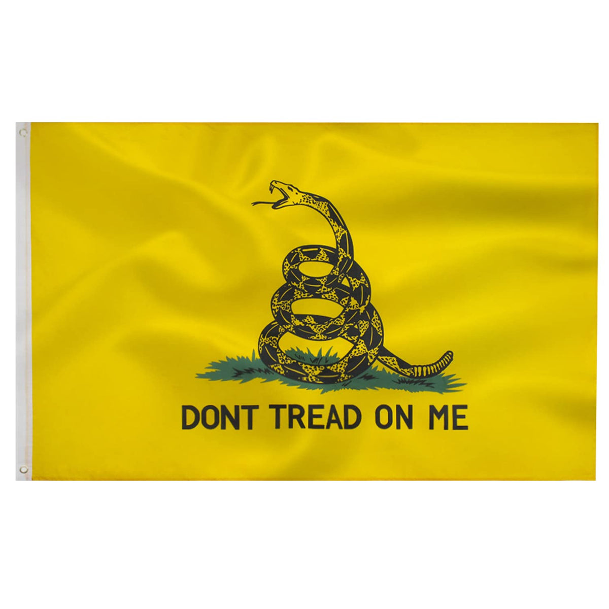 TCTOHZNG Dont Tread On Me flag 3x5 outdoor display for patriotic spaces.