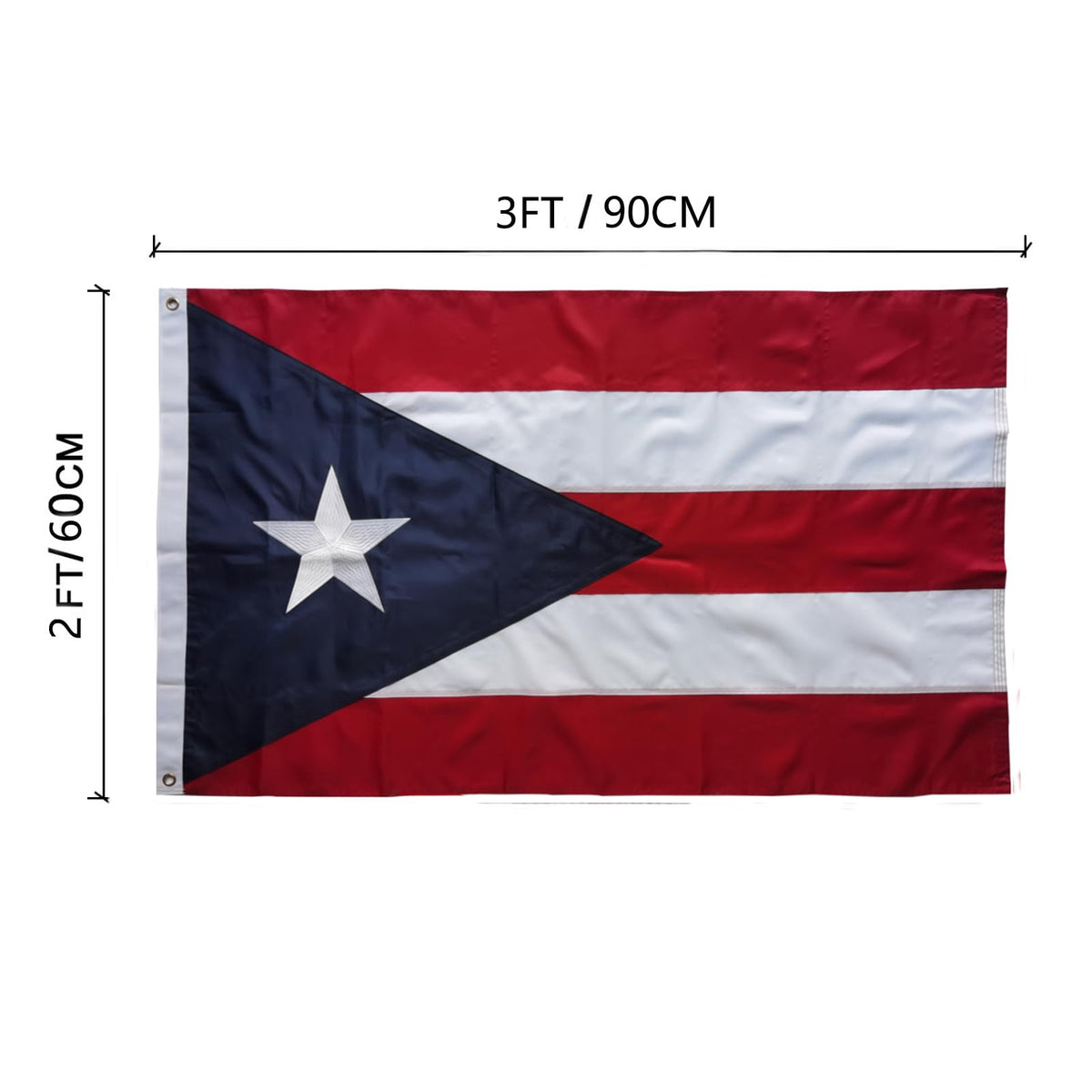 TCTOHZNG embroidered star flag highlighting durable stitching for long-lasting use.