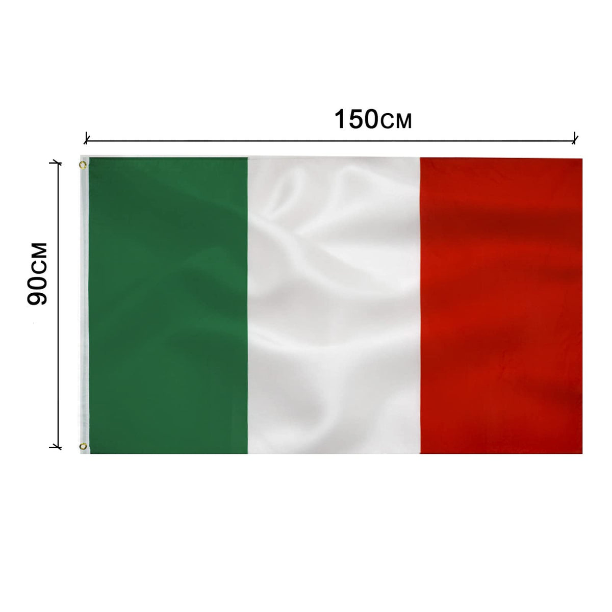 TCTOHZNG Italian flag with brass grommets for secure outdoor hanging