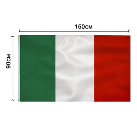 TCTOHZNG Italian flag with brass grommets for secure outdoor hanging