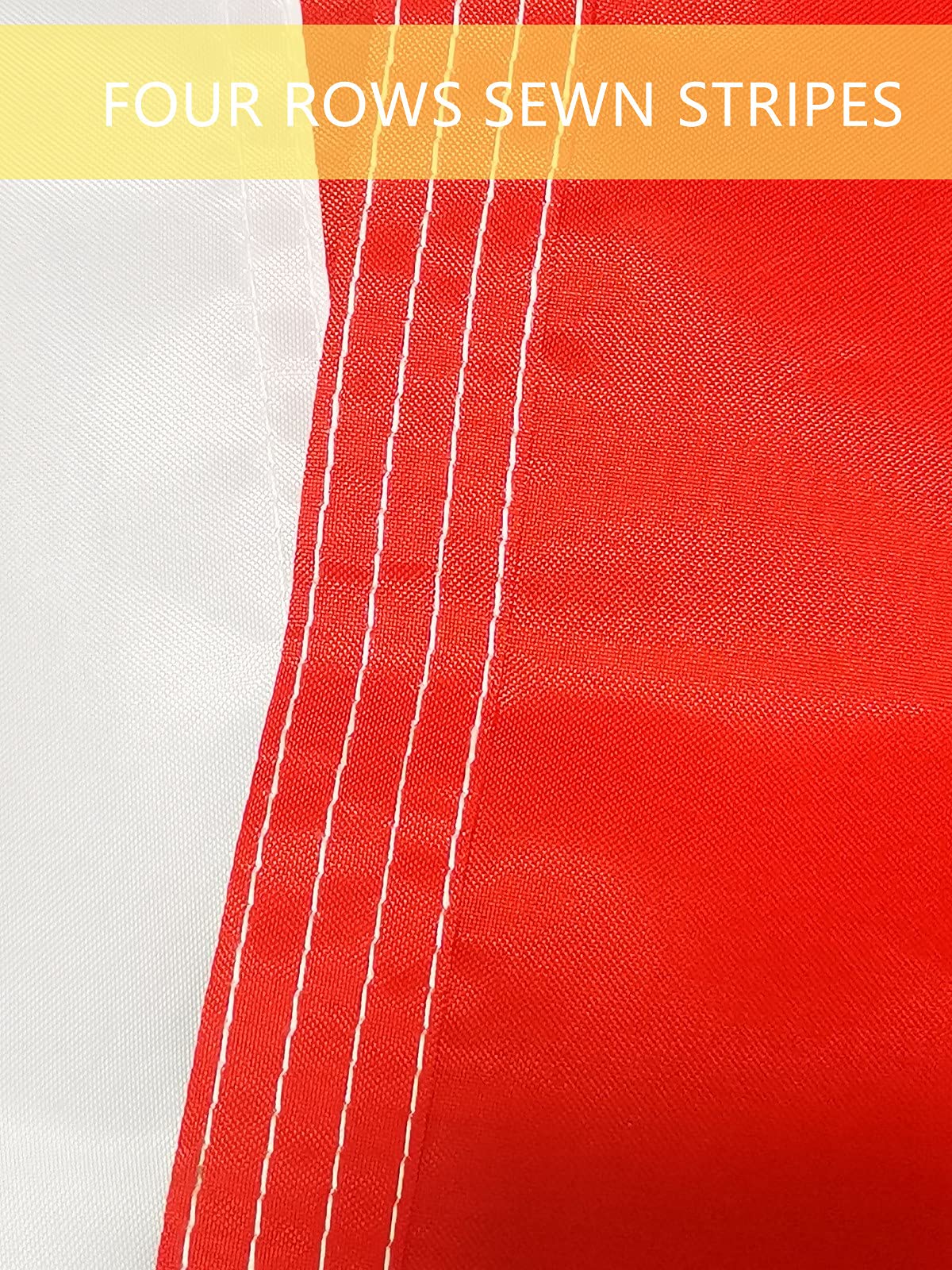 TCTOHZNG two-stitched stripes ensure a neat lasting flag.