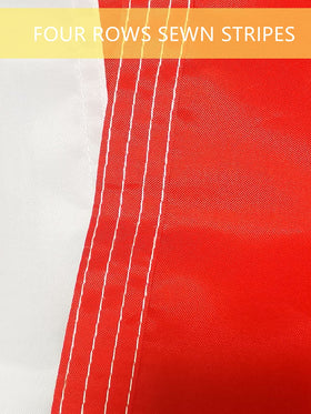 TCTOHZNG two-stitched stripes ensure a neat lasting flag.