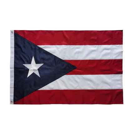 TCTOHZNG Puerto Rico flag 2x3ft with embroidered star for outdoor or indoor display.