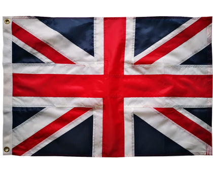 TCTOHZNG Union Jack flag 2x3ft—outdoor-ready with durable stitching.