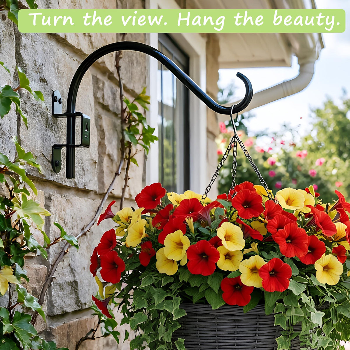 TCYPUHL heavy-duty wall mount base supports sturdy outdoor baskets and decor.