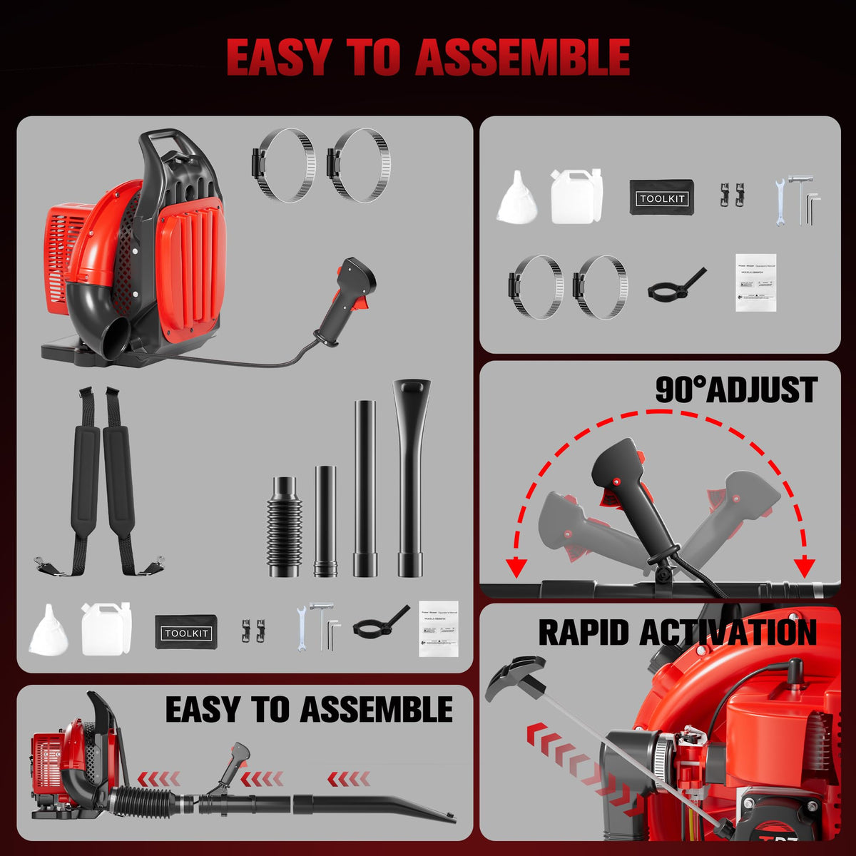 TDH quick assembly with included accessories for fast setup