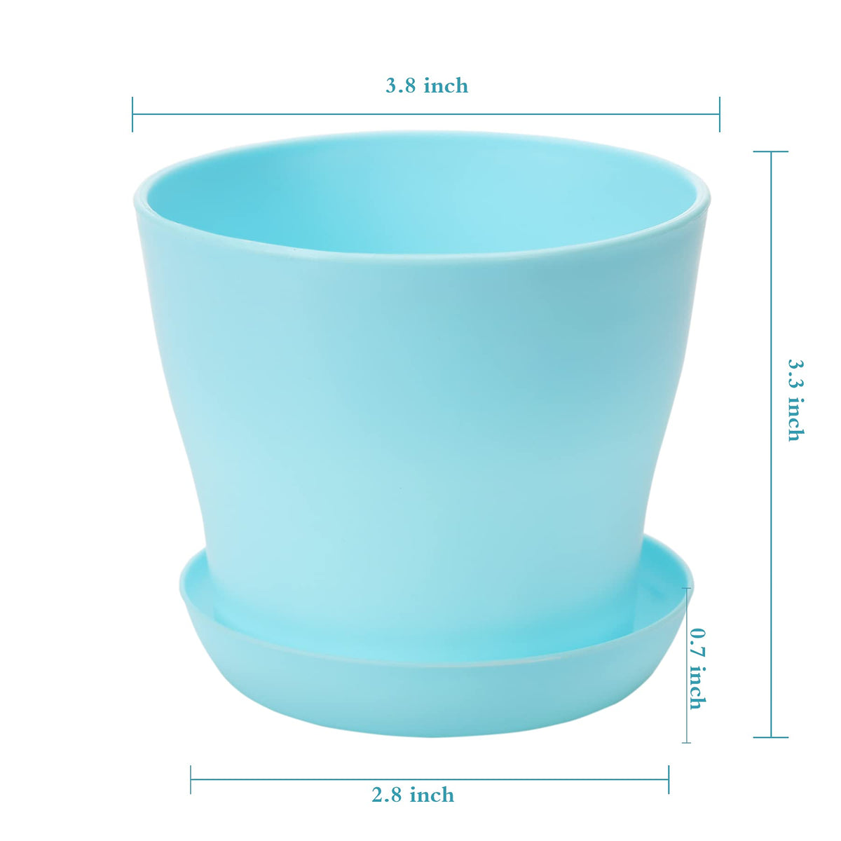 TDHDIKE blue pot with drainage holes ideal for healthy roots and watering control