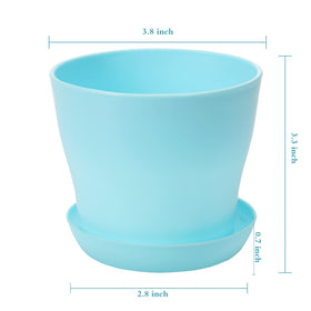 TDHDIKE blue pot with drainage holes ideal for healthy roots and watering control