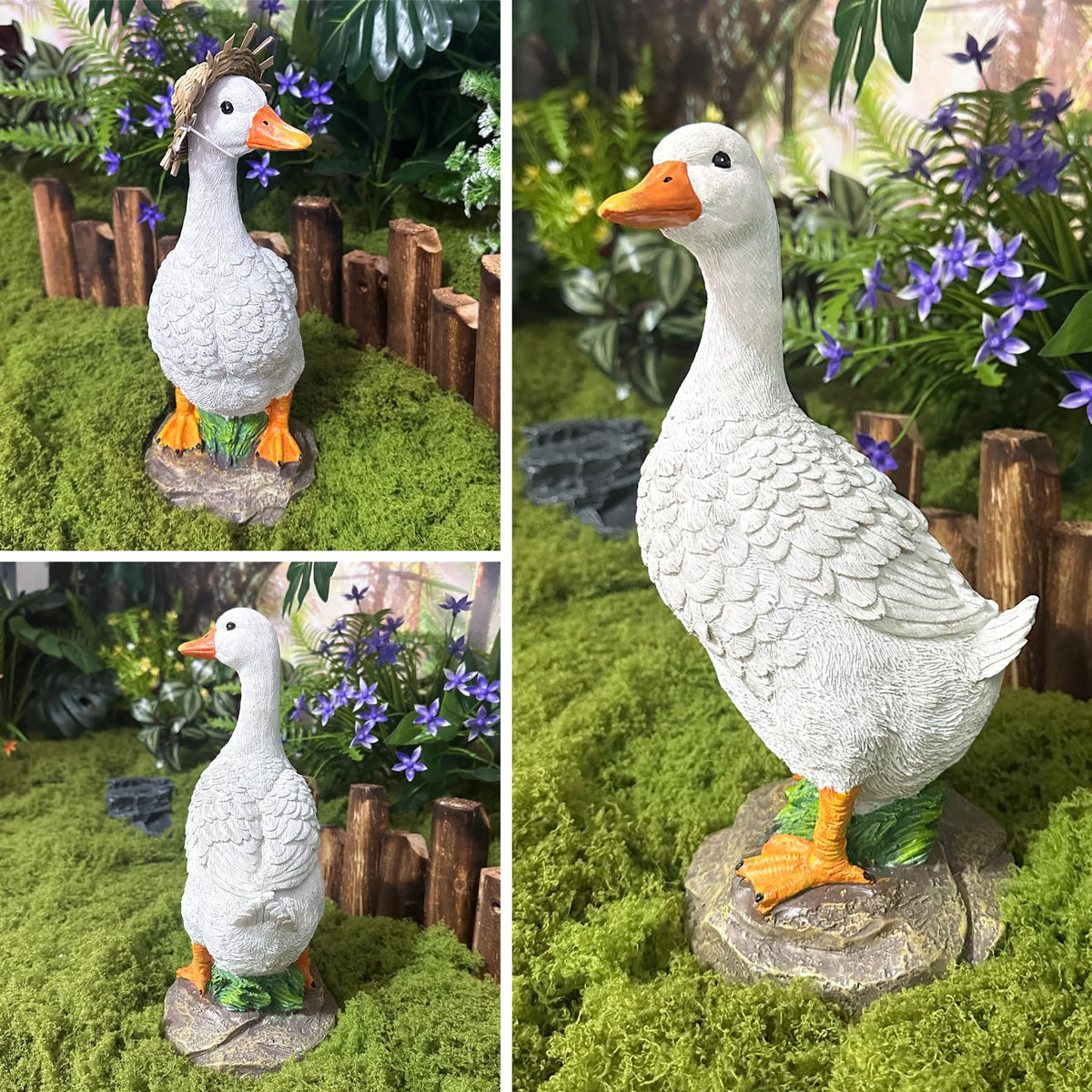 Teaeeno duck outdoor statue makes a thoughtful housewarming or birthday gift.