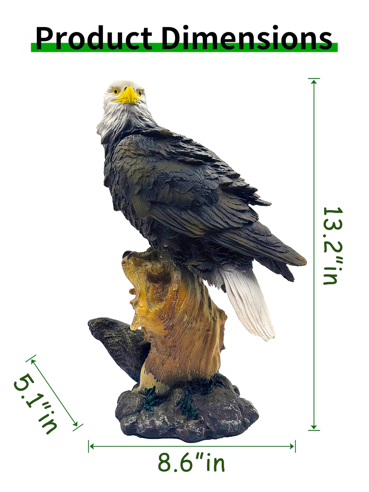 Teaeeno eagle desk ornament adds a regal focal point to home or office.