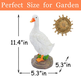 Teaeeno funny duck fence decoration brightens yards and patios.