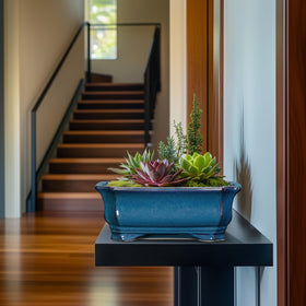 Teagas Bonsai pot on a sunlit windowsill showing versatile decor