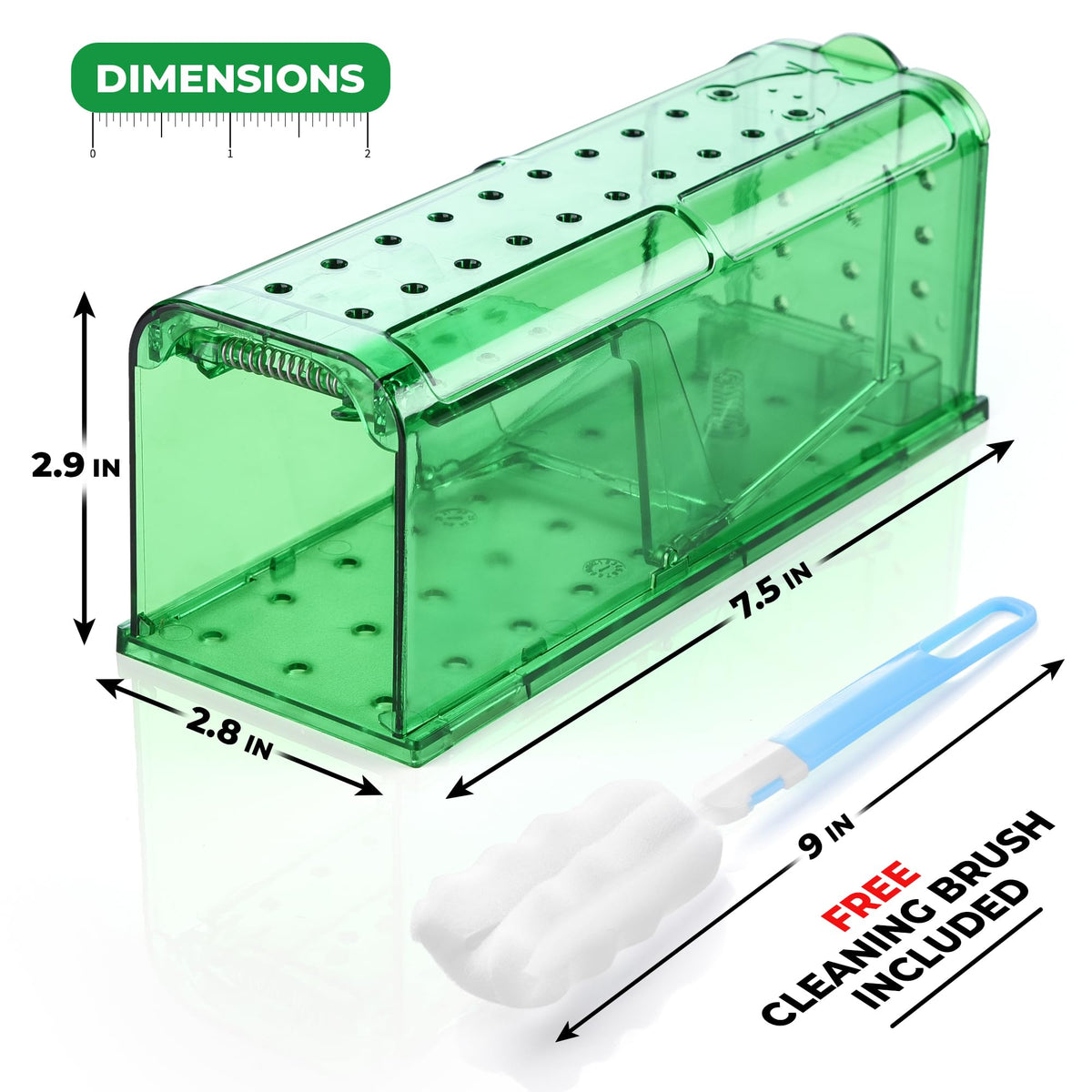 Teal Elite live-mouse trap for indoor and outdoor use, easy to set.