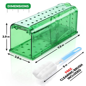 Teal Elite live-mouse trap for indoor and outdoor use, easy to set.