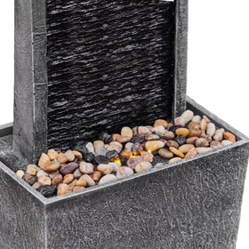 Teamson Home 38.5-inch outdoor fountain adds vertical drama.
