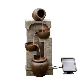 Teamson Home cascading bowls water flow provides a tranquil focal point in any outdoor space.