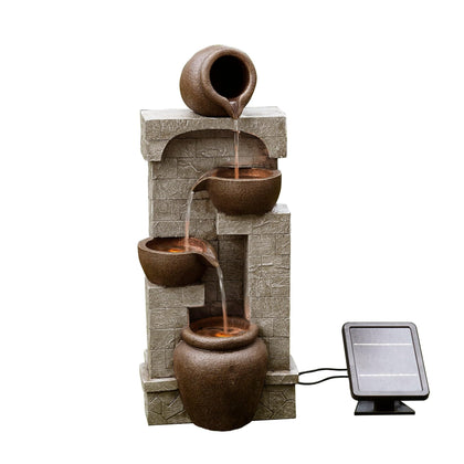 Teamson Home cascading bowls water flow provides a tranquil focal point in any outdoor space.