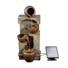 Teamson Home faux stone column detail adds natural elegance to outdoor spaces.