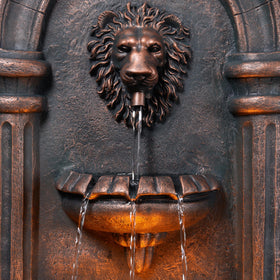 Teamson Home Lion Head Wall Fountain built-in pump ensures continuous flow