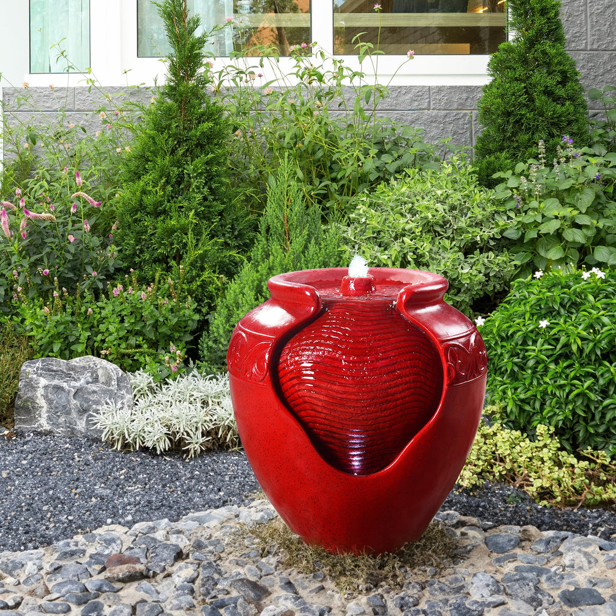 Teamson Home fountain includes quiet submersible pump for smooth operation.