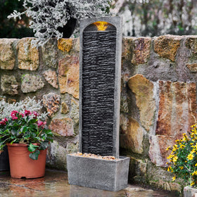 Teamson Home fountain fits on small balconies with a slender footprint.