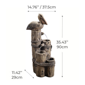 Teamson Home pelican figure closeup showcases friendly nautical charm.