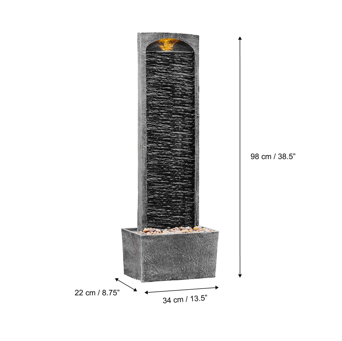 Teamson Home weather-resistant polyresin withstands outdoor seasons.