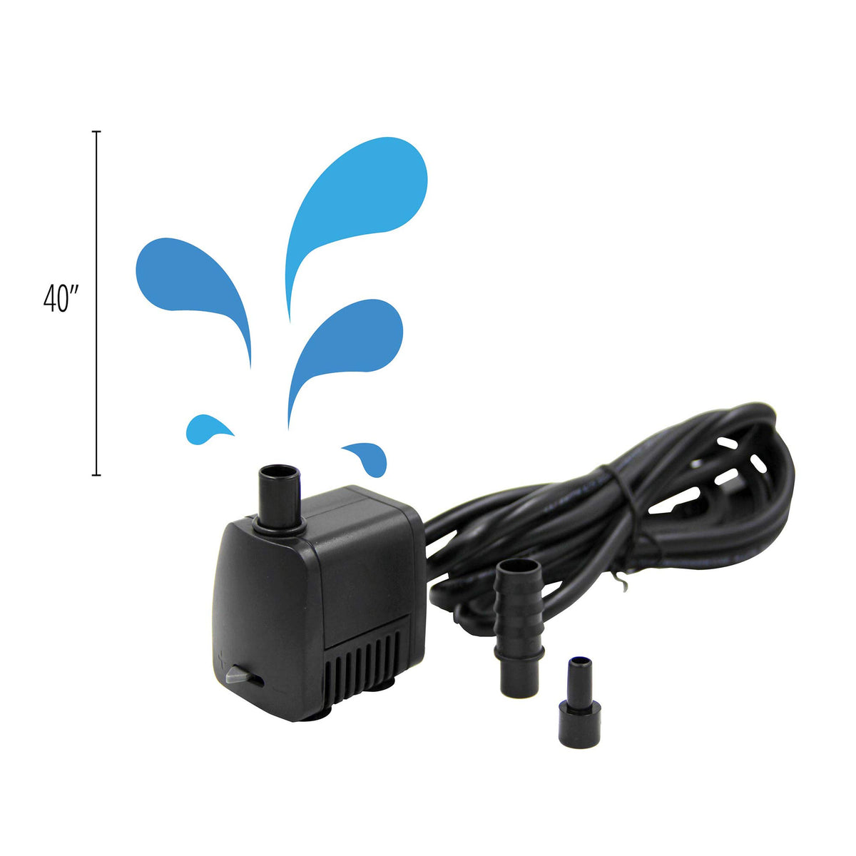 Teamson Home black water pump blends with outdoor decor.