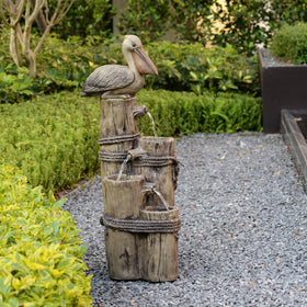 Teamson Home resin construction weatherproof and rust-resistant for outdoor use.