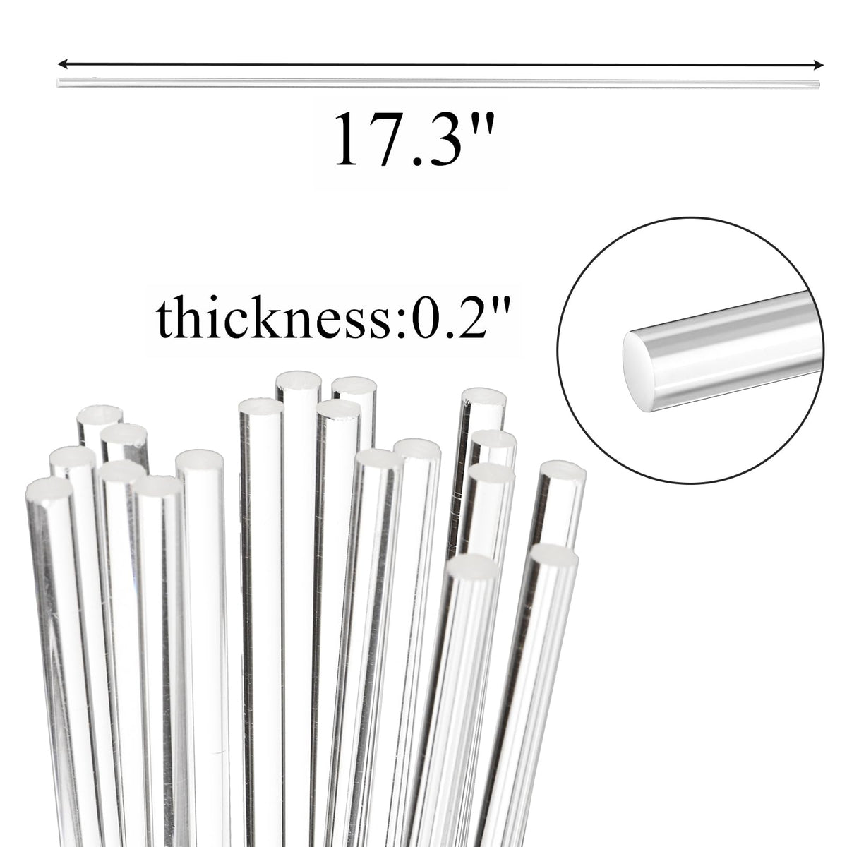 Tebery acrylic garden stake durable for outdoor plant support.