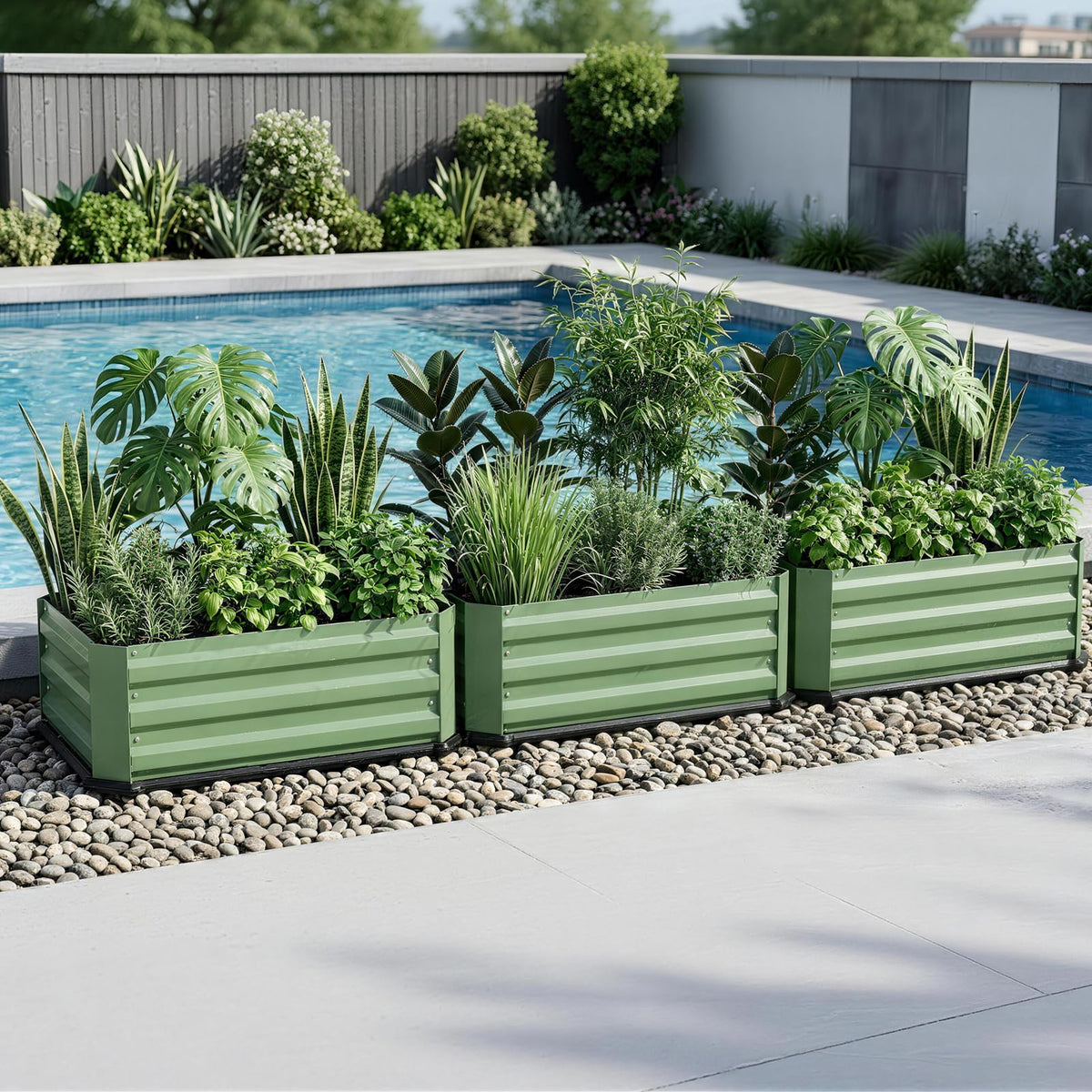 Tecana versatile garden use for herbs, flowers, and vegetables.