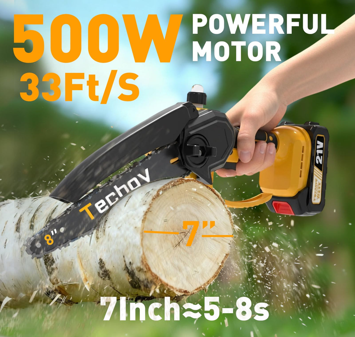 Tecboy 6-inch mini chainsaw ideal for precise pruning