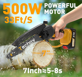 Tecboy 6-inch mini chainsaw ideal for precise pruning