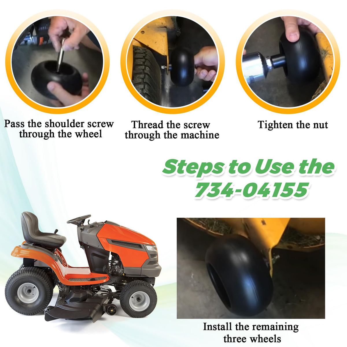 Techecook 5-inch wheels protect the deck from ground contact
