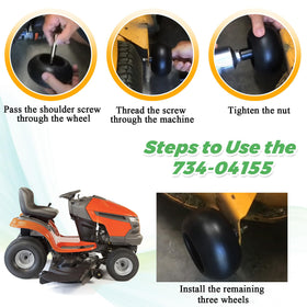 Techecook 5-inch wheels protect the deck from ground contact