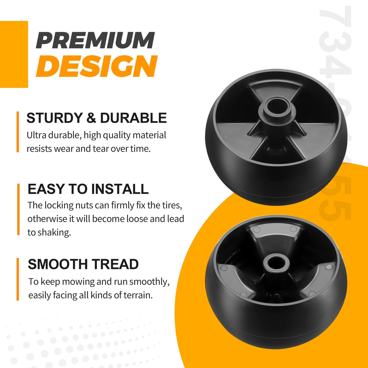 Techecook deck wheels compatible with Cub Cadet and more for easy replacements