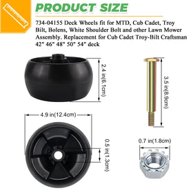 Techecook deck wheels compatible with Troy-Bilt for reliable riding
