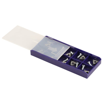Technicians Choice negative rake bit 10pk head closeup for clean cuts.