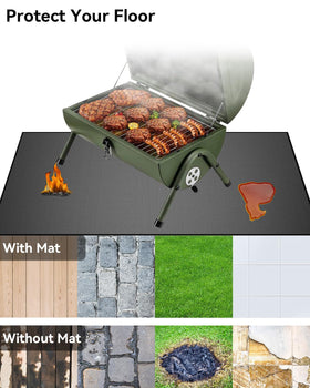 Techstarry oil-proof waterproof mat facilitates quick cleanup after grilling.