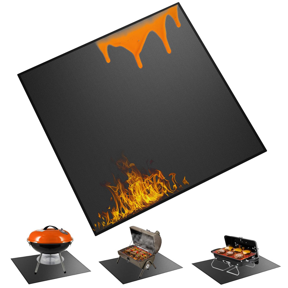 Techstarry under grill mat 29x29 protects deck from heat and spills.