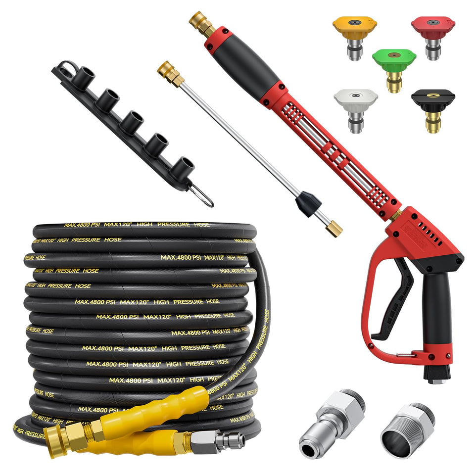 TechSweepPro 5000 PSI gun and hose kit for tough outdoor cleaning tasks