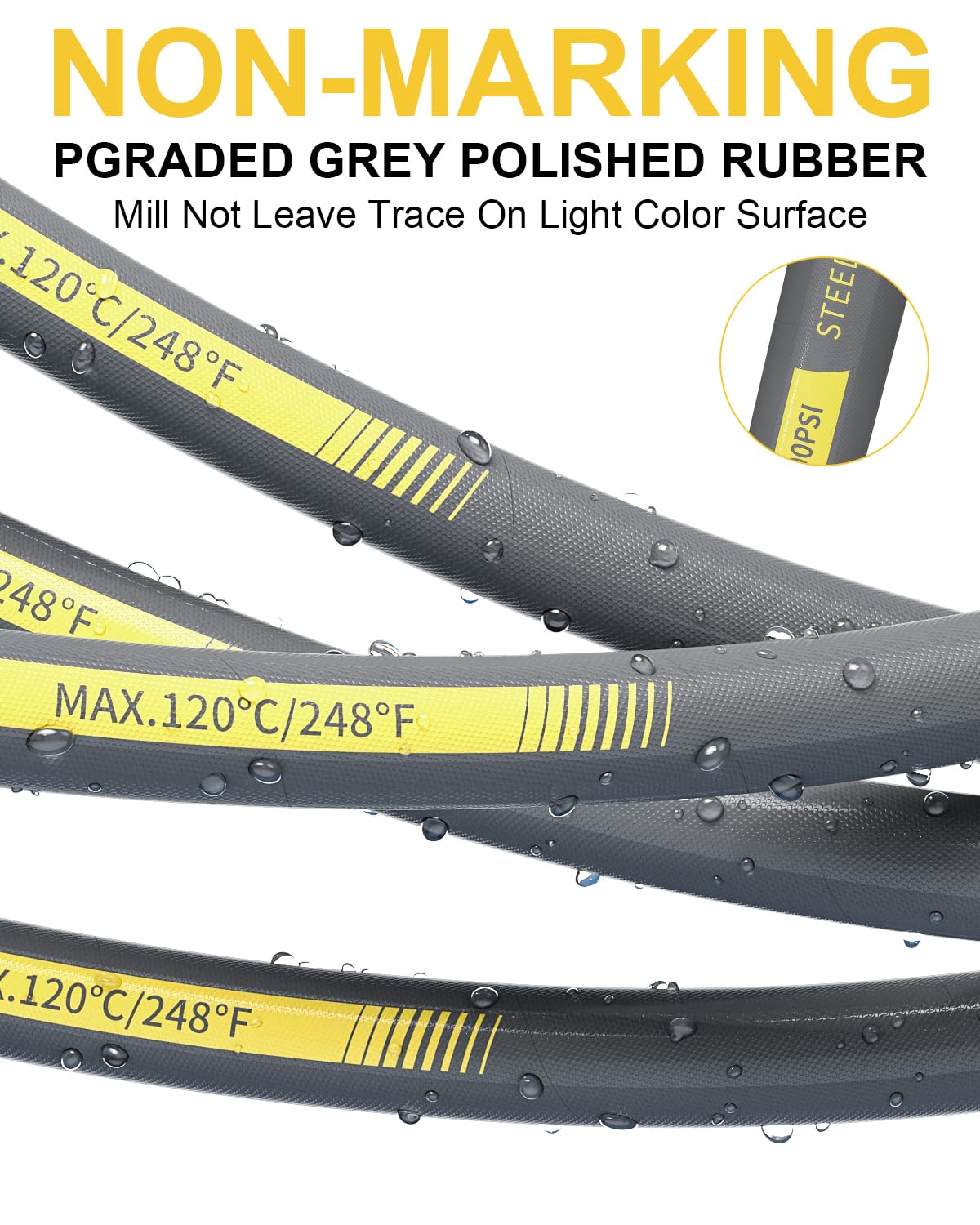 Durable gray hose built for long-term outdoor use