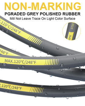 Durable gray hose built for long-term outdoor use