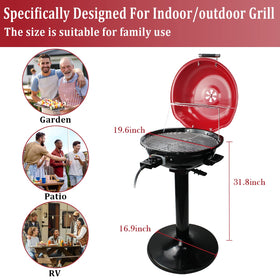 Techwood 1600W heating element delivers quick preheat and consistent heat.