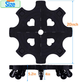 TECHYANG rolling plant dolly with nine wheels for smooth moves