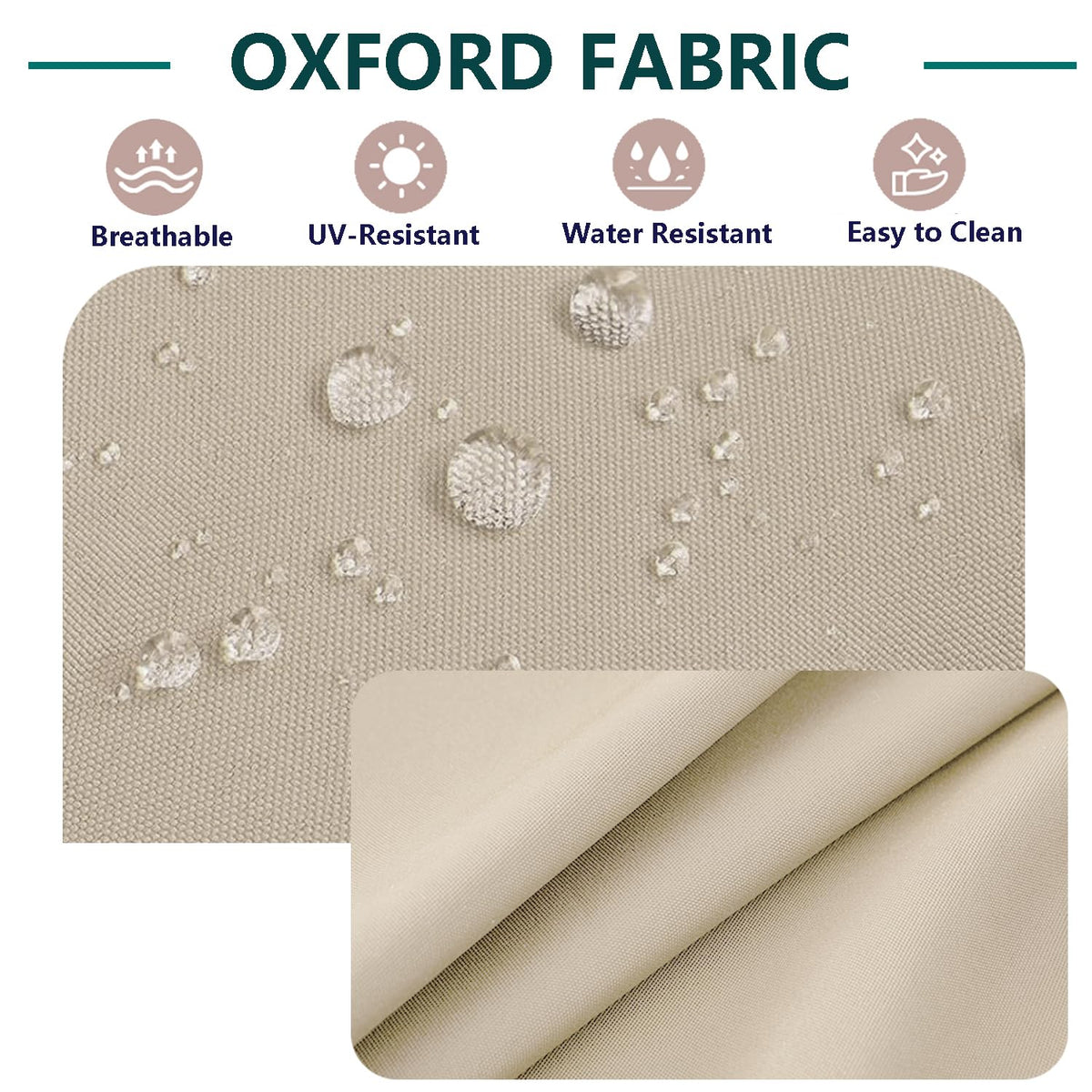 TECOSARA small waist covers in beige, tailored fit for mid cushions.