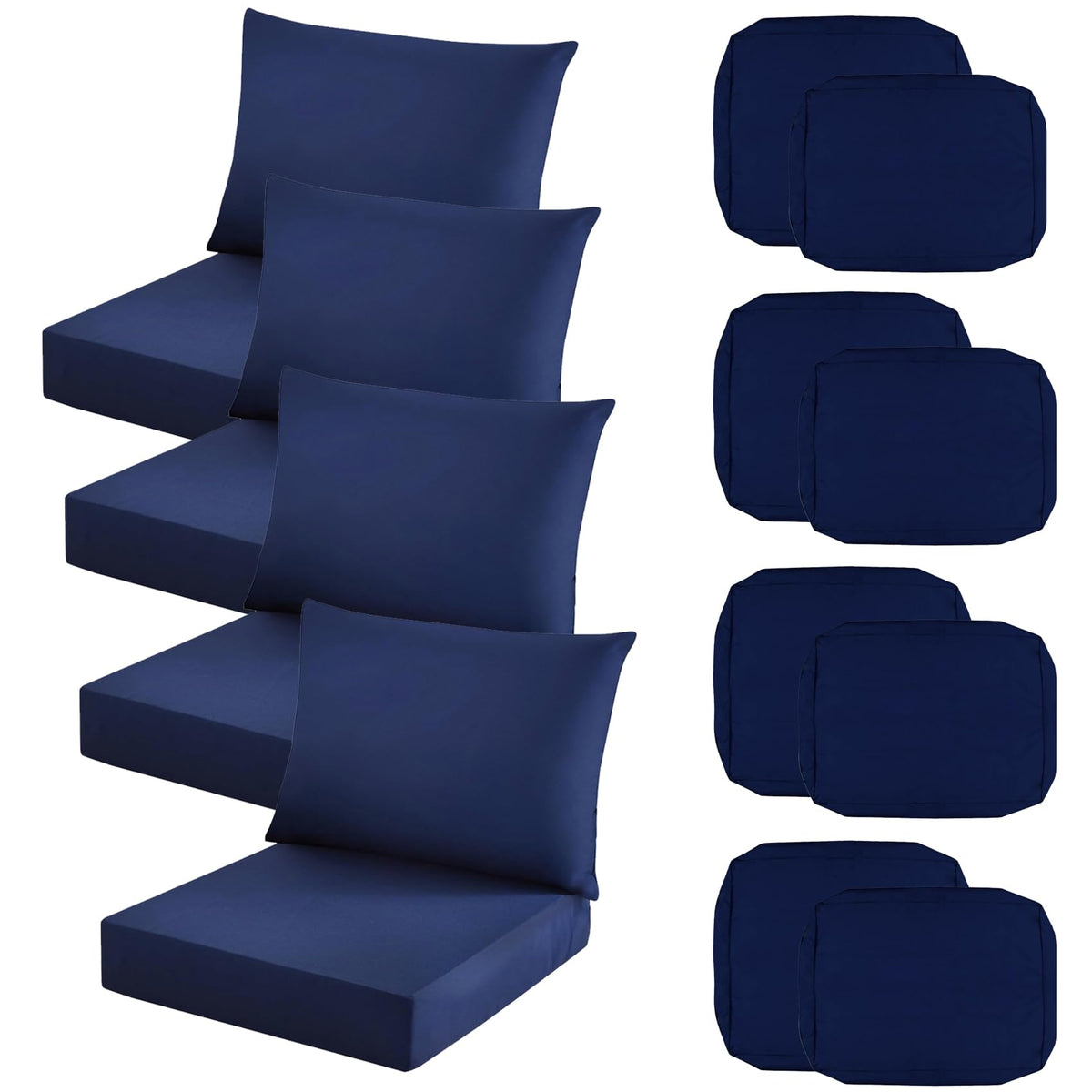 TECOSARA seat cushion cover 24x24-4 front view protects cushions from rain and sun